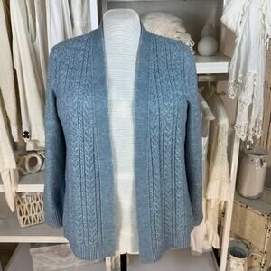 Croft & Barrow blue sz. XL open cardigan , soft, cable, casual #4212